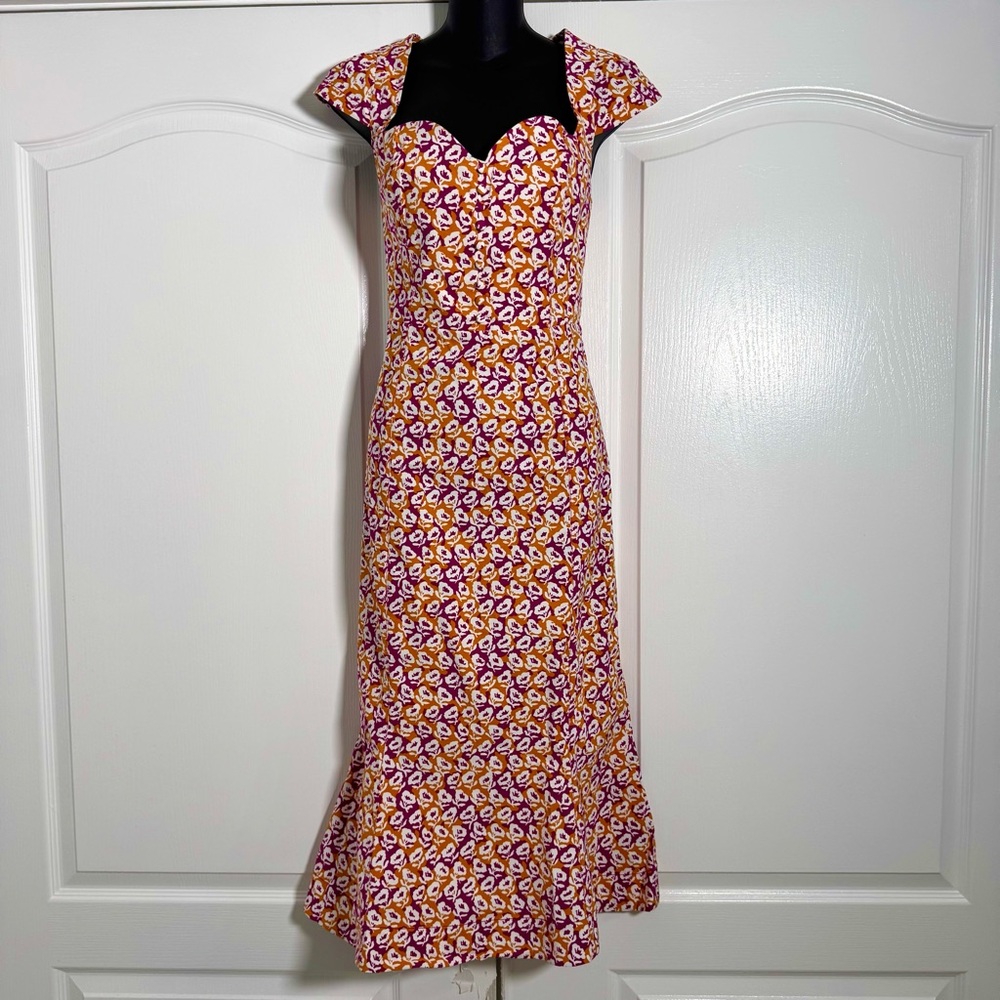 Anthropologie Maeve Cecily Fit & Flare Midi Dress NWT Size Large - Picture 6 of 12